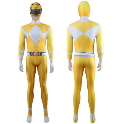 Trini Kwan Mighty Morphin Yellow Ranger Costume Mighty Morphin' Power Rangers Cosplay Halloween x’mas christmas birthday gift toys party make-up outfit