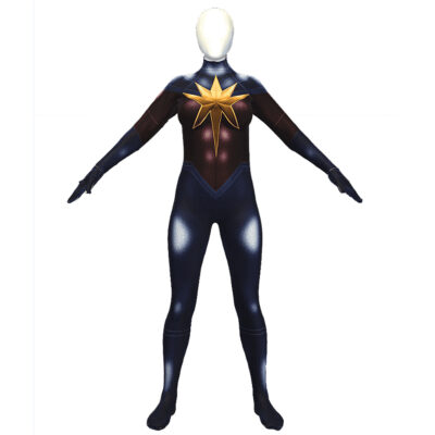 Captain Marvel Carol Danvers Jumpsuit Cosplay Costume Halloween x’mas christmas birthday gift toys party make-up outfit